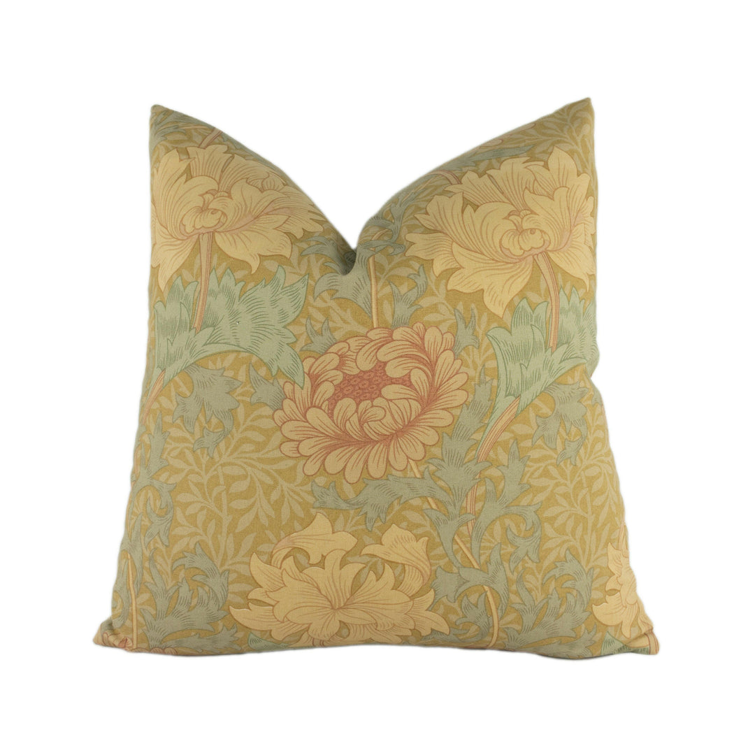 William Morris - Chrysanthemum - Floral / Botanical - Stunning Classic English Designer Cushion Cover Home Décor Throw Pillow.