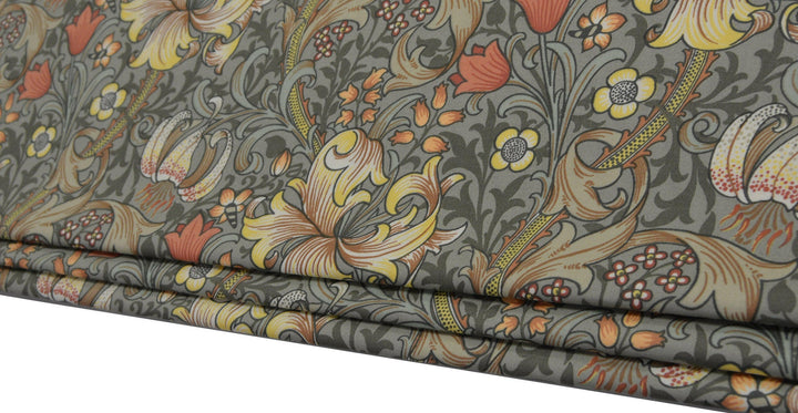 William Morris - Golden Lily Minor - Artichoke / Vanilla - Professionally Made Roman Blind Made to Measure.