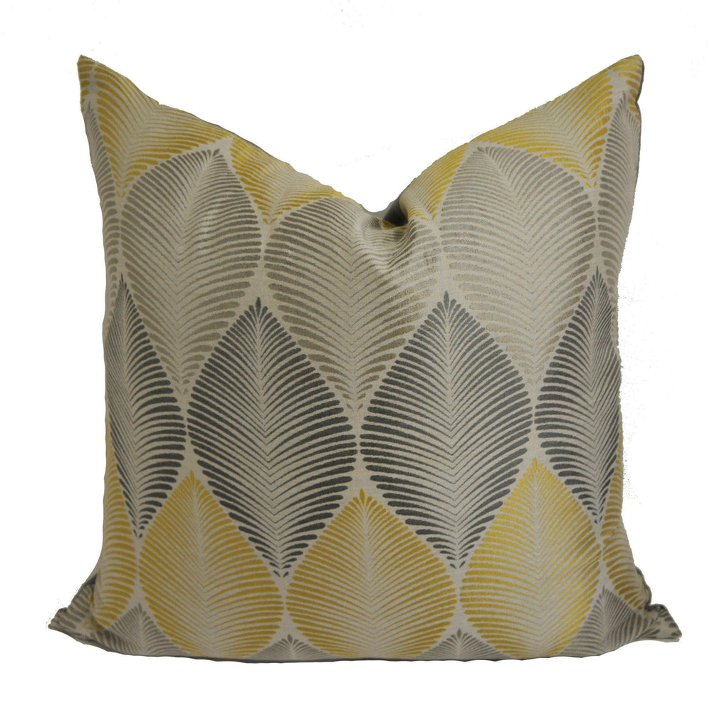 Osborne and Little - Leaf Fall - Primrose / Silver / Quartz / Slate - Stunning Designer Cushion Cover Pillow Throw.