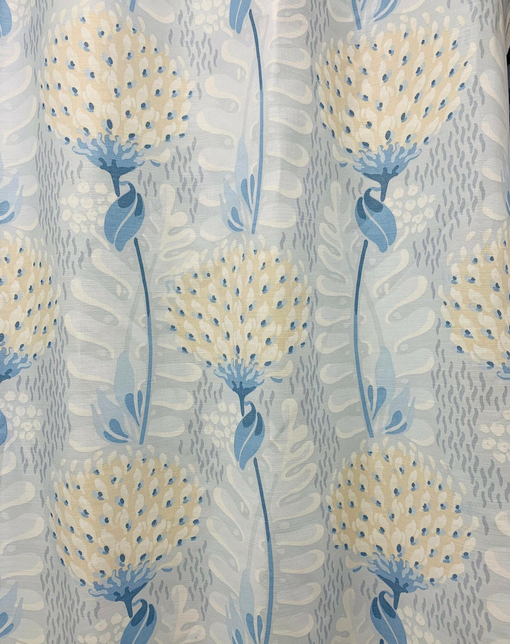 Thibaut - Anna French Fabric - Tiverton  - Spa Blue  Made to Measure Curtains - draper panels.