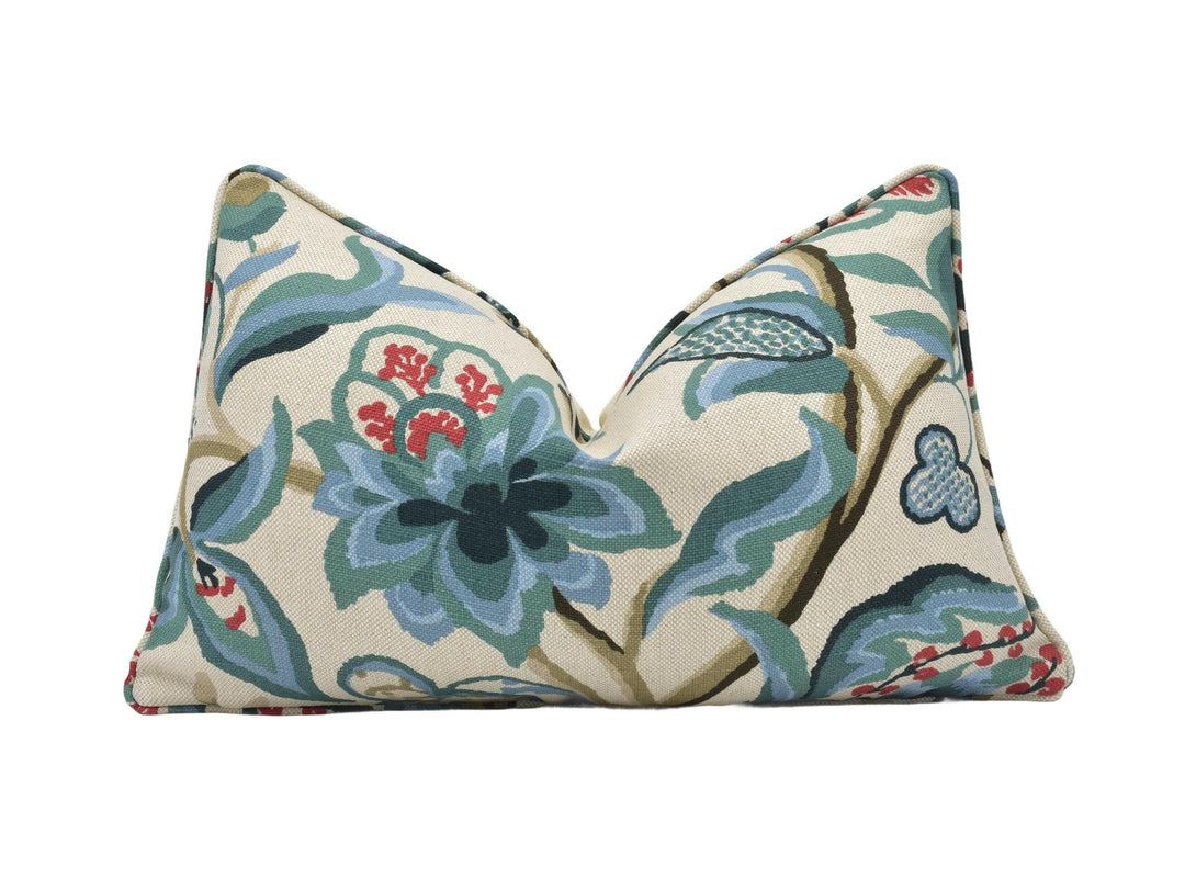 Schumacher - Alexandra Vine - Document - Classic Traditional Floral Designer Cushion Cover - Handmade Throw Pillow Luxury Home Decor.