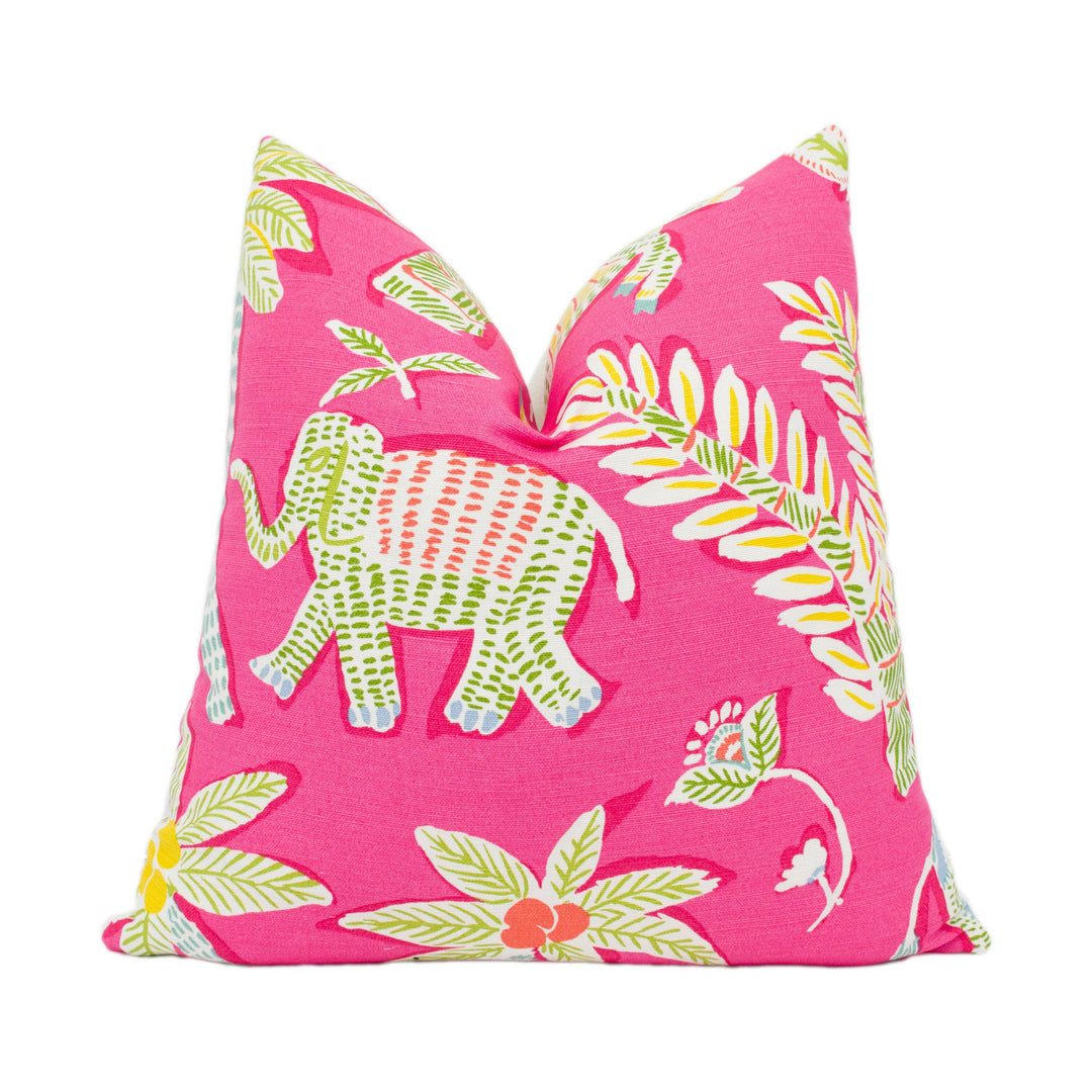 Thibaut - Goa - Pink - Primitive Cave Drawing Inspired Designer Cushion Cover - Luxury Home Decor - Handmade Home Decor.