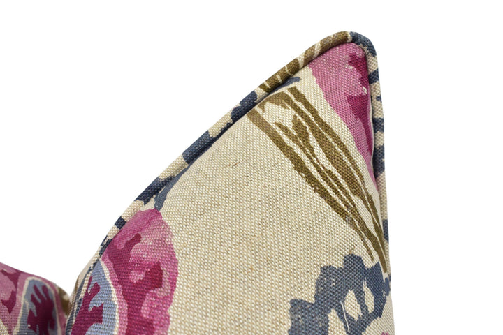 William Yeoward x Designers Guild - Malati - Mulberry - Floral Indian Pomegranate Designer Cushion Cover - Luxury Throw Pillow - Handmade.