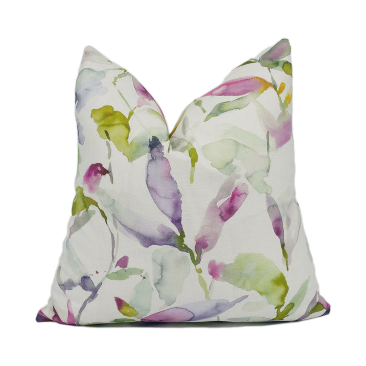 Voyage - Naura - Summer - Abstract Painterly Watercolour Floral Cushion Cover - Handmade Throw Pillow - Designer Home Décor.