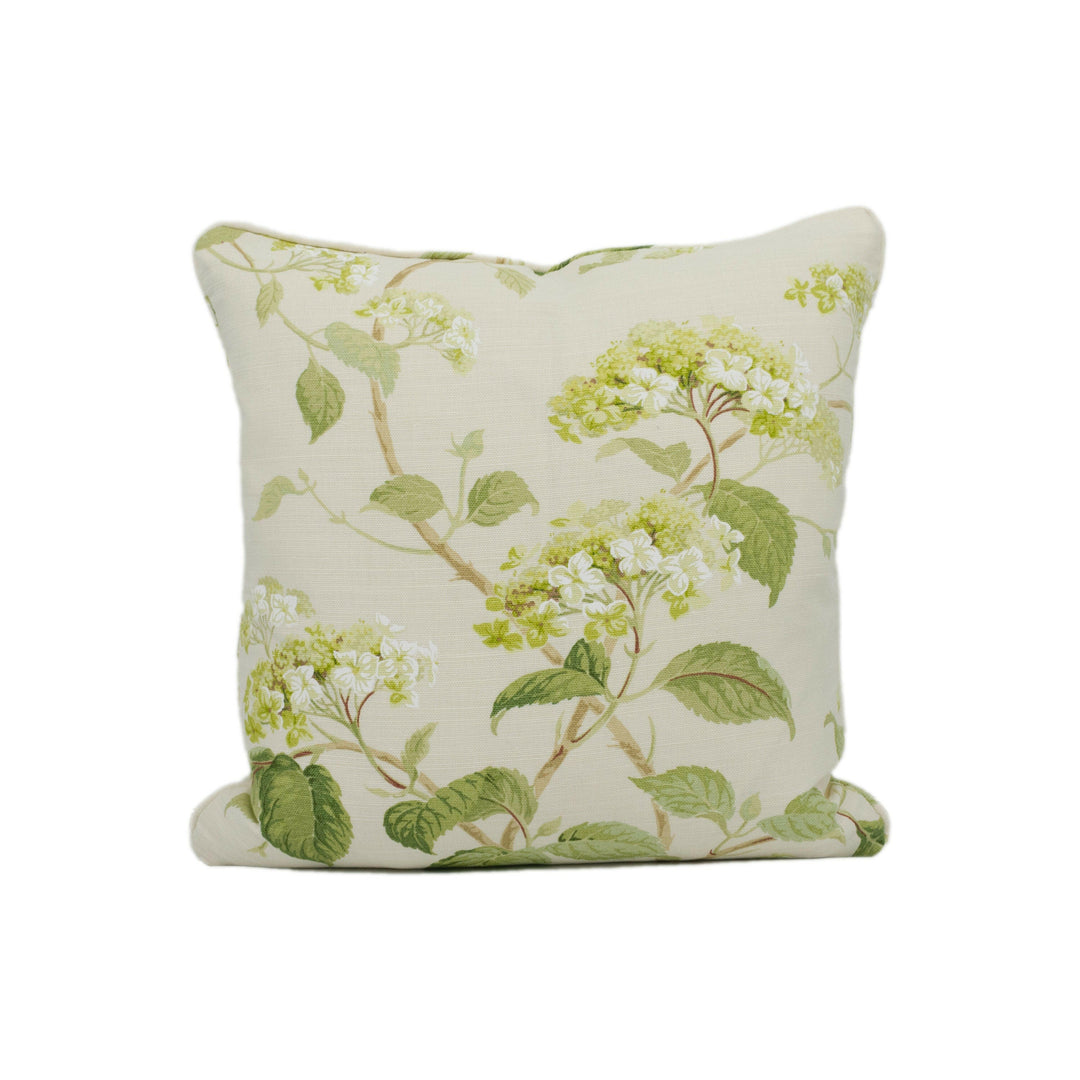 Colefax and Fowler - Summerby - Leaf Green - Sophisticated Classic Floral Designer Cushion Cover - Luxury Throw Pillow - Handmade Home Décor.