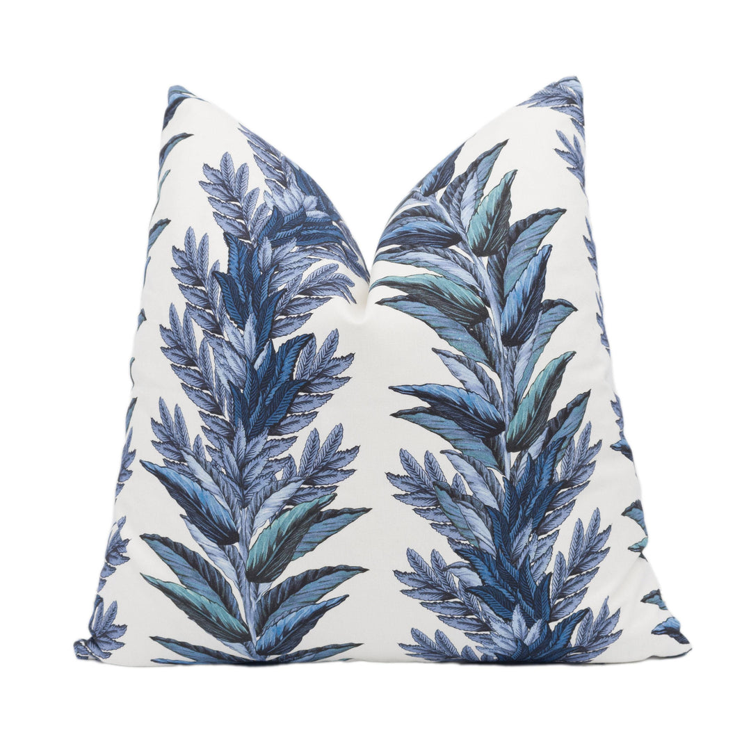 Designers Guild - Groussay - Blue - Chic Crips Foliage Designer Cushion Cover - Luxury Throw Pillow - Handmade Home Decor - Scatter Sofa