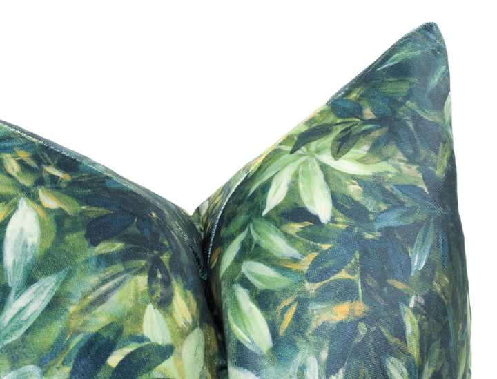 Clarke and Clarke - Congo - Forest Velvet - Dramatic Tropical Rainforest Designer Cushion Cover - Luxury Throw Pillow - Handmade Home Décor.