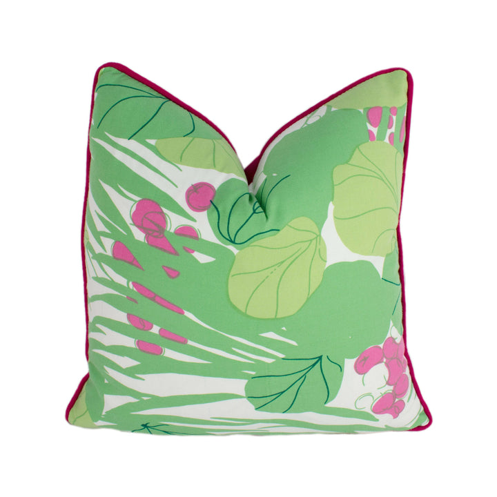 Schumacher - Sea Grapes - Tropical - Modern Classic Tropical Designer Cushion Cover - Handmade Throw Pillow - Luxury Home Decor.