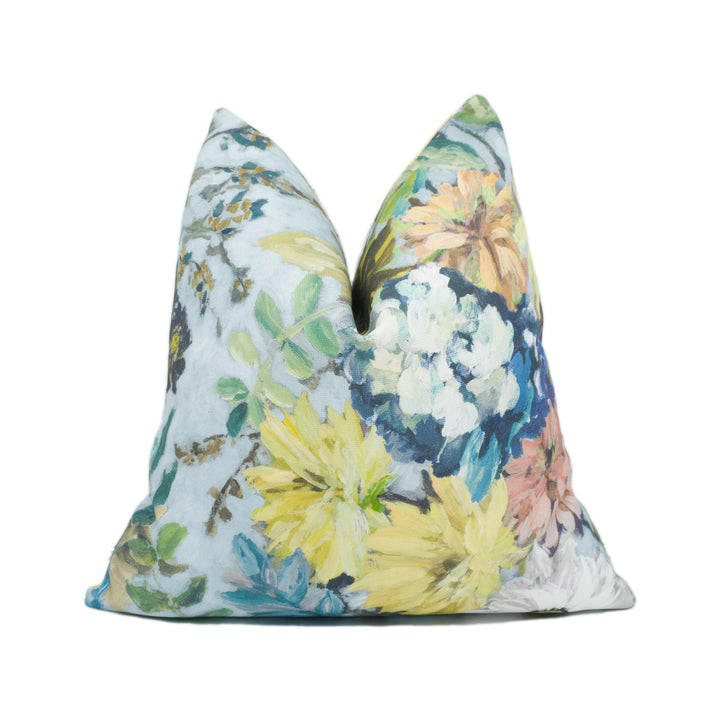 Designers Guild - Glynde - Eau De Nil - Beautiful Large Scale Painterly Floral Cushion Cover - Handmade Throw Pillow - Designer Home Décor.