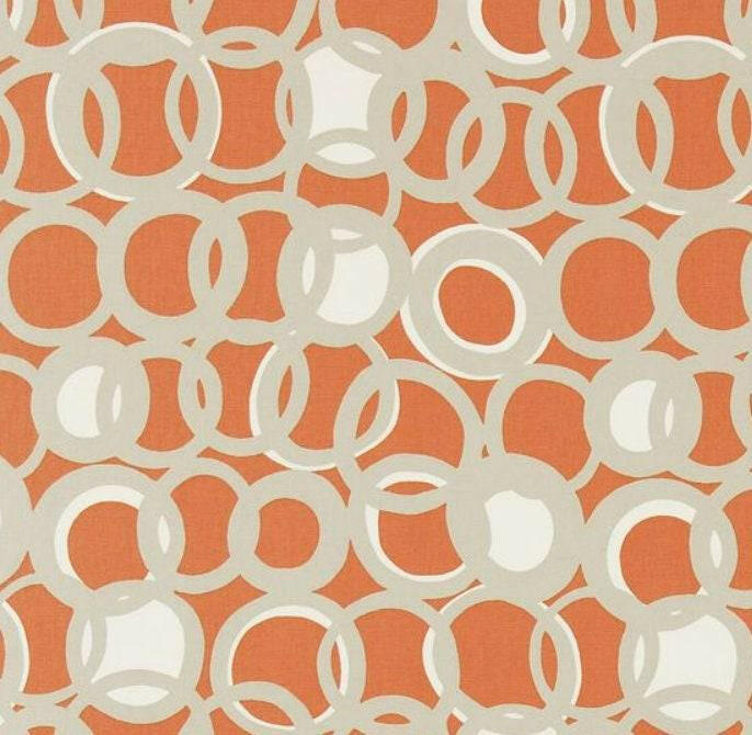 Scion - Zsa Zsa - 2 Colourways Available - Pebble / Chilli / Jasmine or Stone / Spill / Gull - Funky Retro Circle Cushion Cover Throw Pillow.