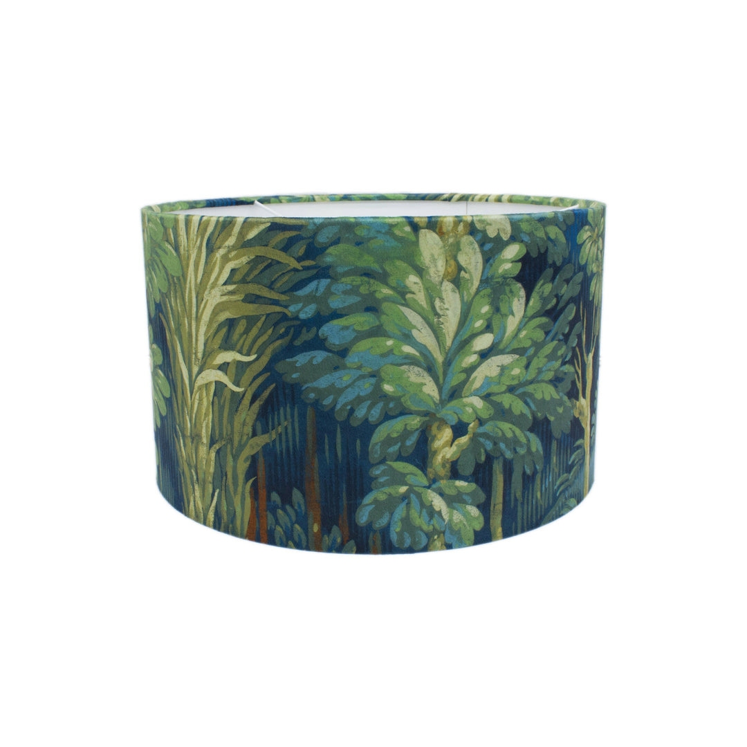 Prestigious Textiles - Forbidden Forest - Sapphire - Lampshade - Ceiling Light -  Stunning Handmade Designer Home Décor.
