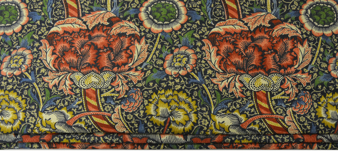William Morris - Wandle - Indigo / Carmine - Made To Measure Professionally Made Roman Blind.