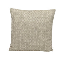 Thumbnail for a white pillow with a square pattern on it