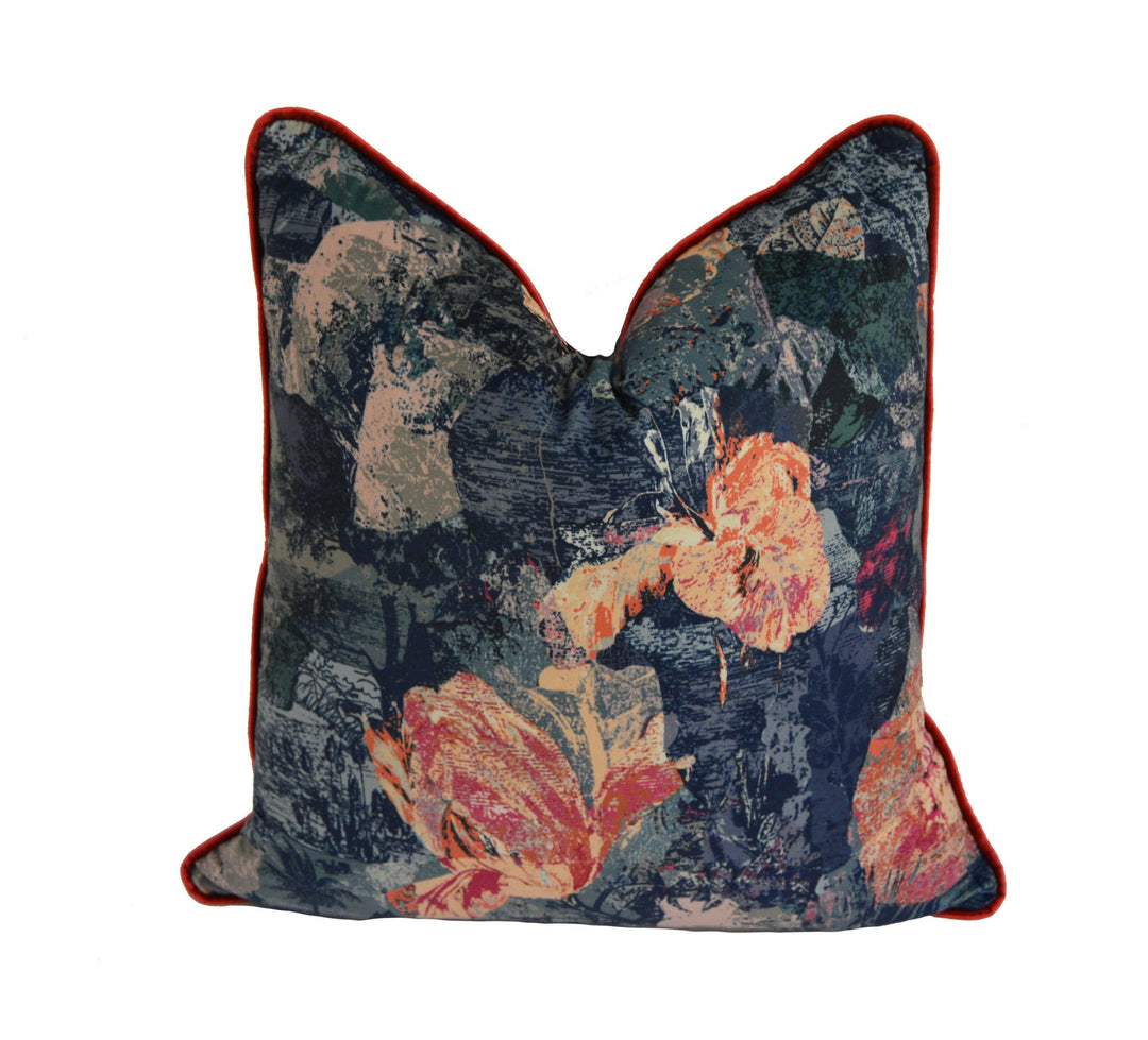 Mustique - Indigo / Pink - Boho Chic Collection - Stunning Cushion Cover / Pillow Throw.