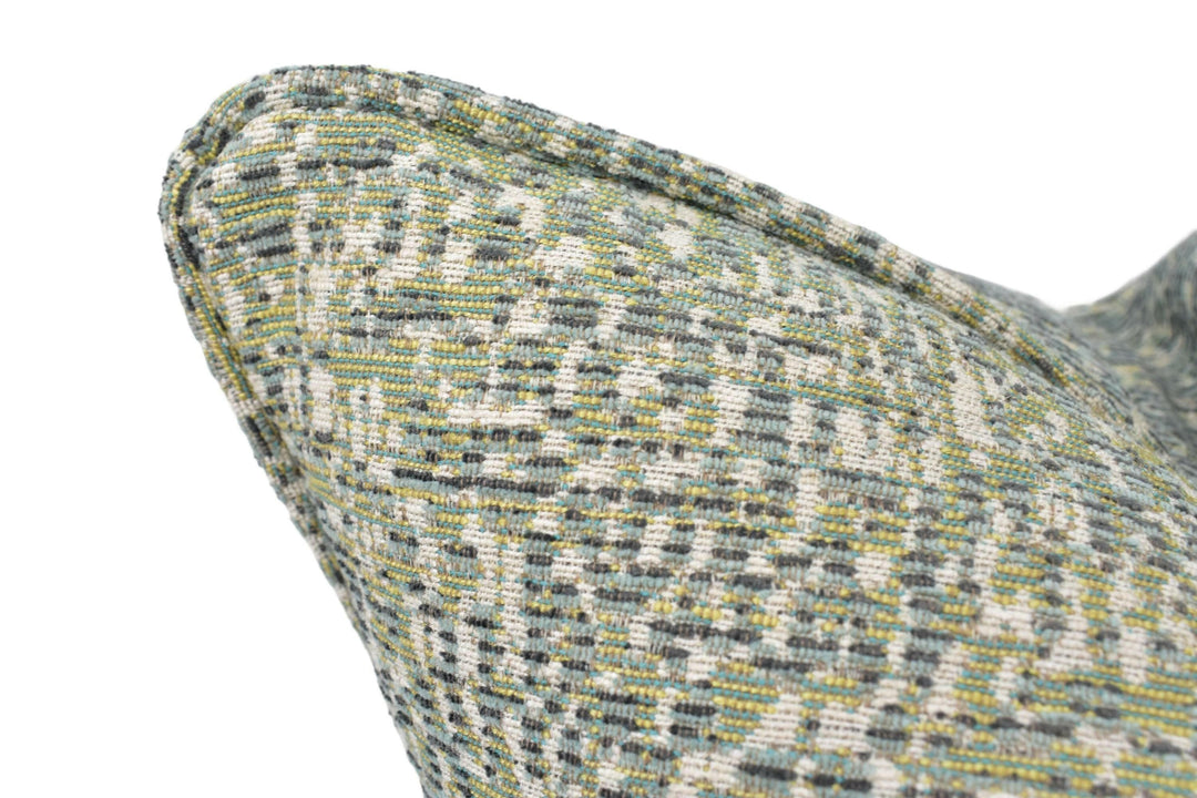 Clarke & Clarke - Orion - Mineral  - Fun Modern Pixelated Woven Designer Cushion Cover - Luxury Weave Throw Pillow - Handmade Home Decor.