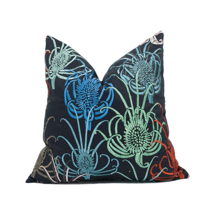 Designers Guild - Les Centaurees - Chardon - Chic Embroidered Thistle Motif Cushion Cover - Handmade Throw Pillow - Designer Home Décor.