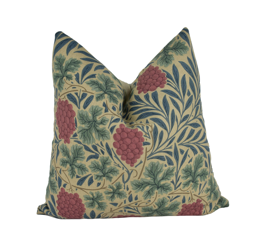 William Morris - Vine - Russet / Heather - Cushion Cover Throw Pillow Designer Home Decor.