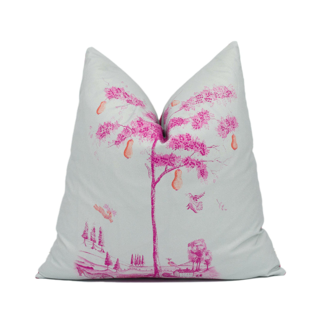 Andrew Martin - Travelers Tales - Hot Pink - Whimsical Fairy Tale Inspired Cushion Cover - Handmade Throw Pillow Designer Home Décor.