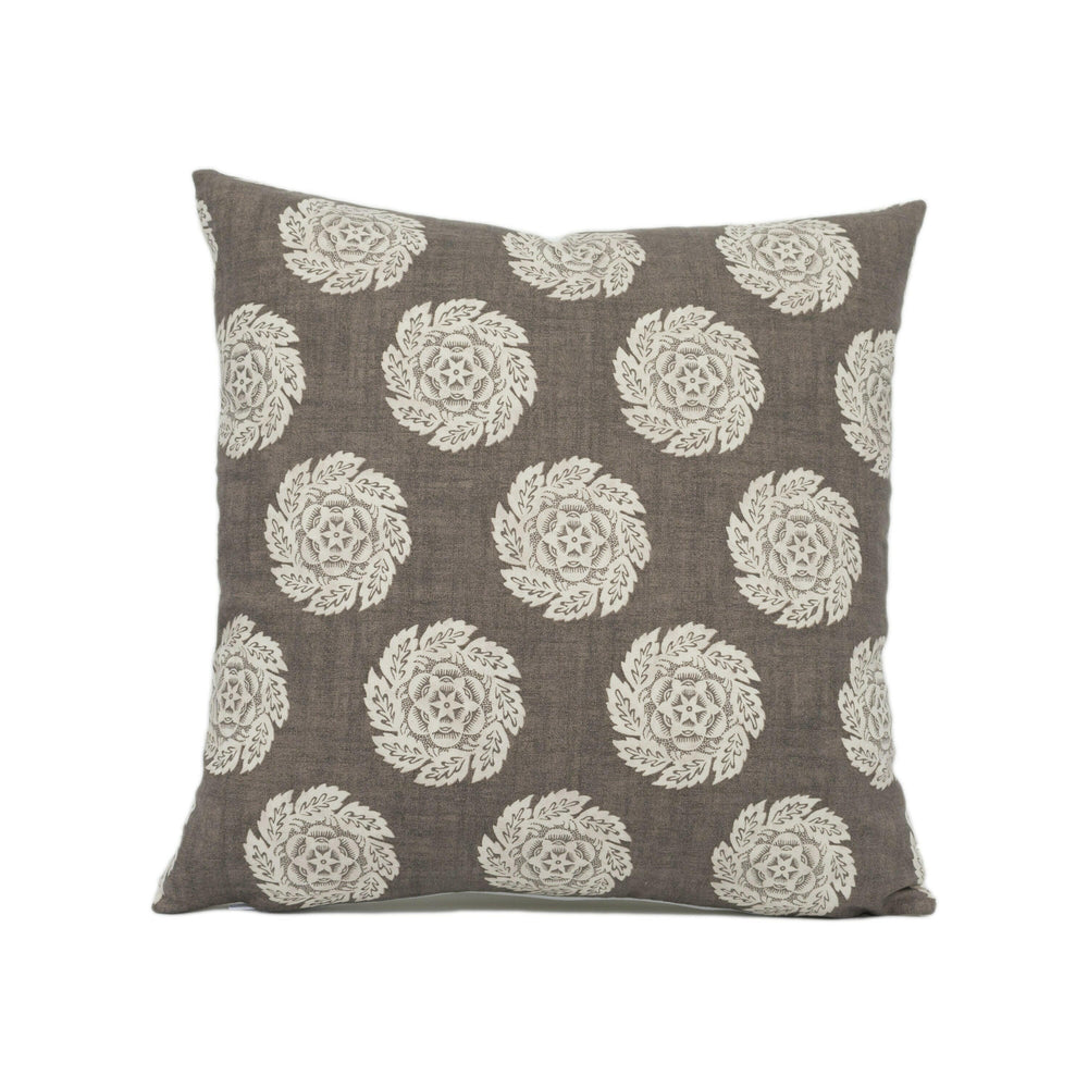 William Yeoward - Designers Guild - Barrameda - Biscuit - Floral Rosette Cushion Cover - Handmade Throw Pillow - Designer Home Décor.