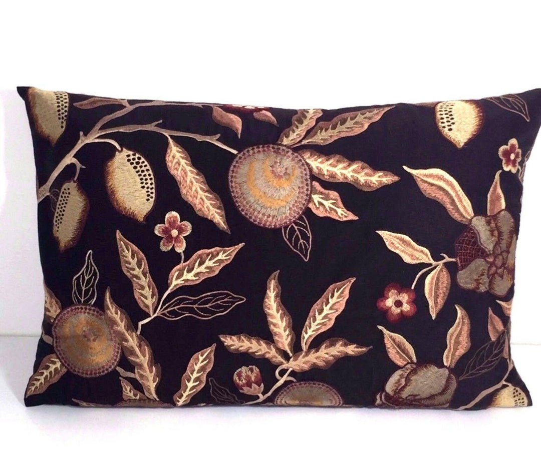 William Morris - Fruit -  Embroidery - Bullrush/Lichen - Cushion Cover/pillow throw.
