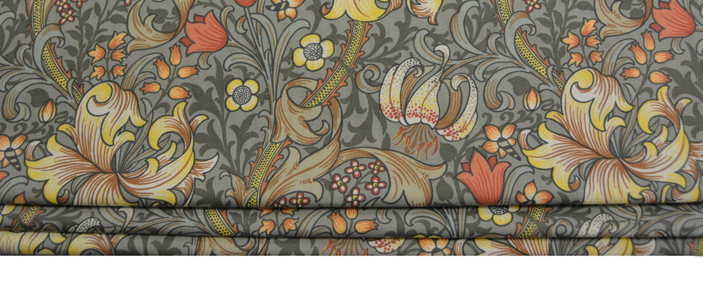 William Morris - Golden Lily Minor - Artichoke / Vanilla - Professionally Made Roman Blind Made to Measure.
