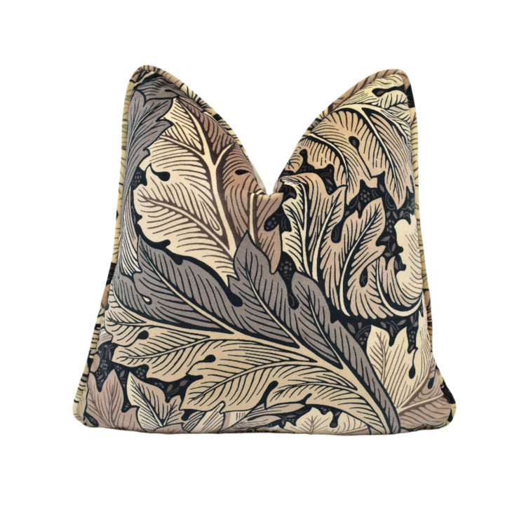 William Morris – Acanthus Velvet – Charcoal / Grey – Cushion Cover – Iconic Heritage Statement Floral