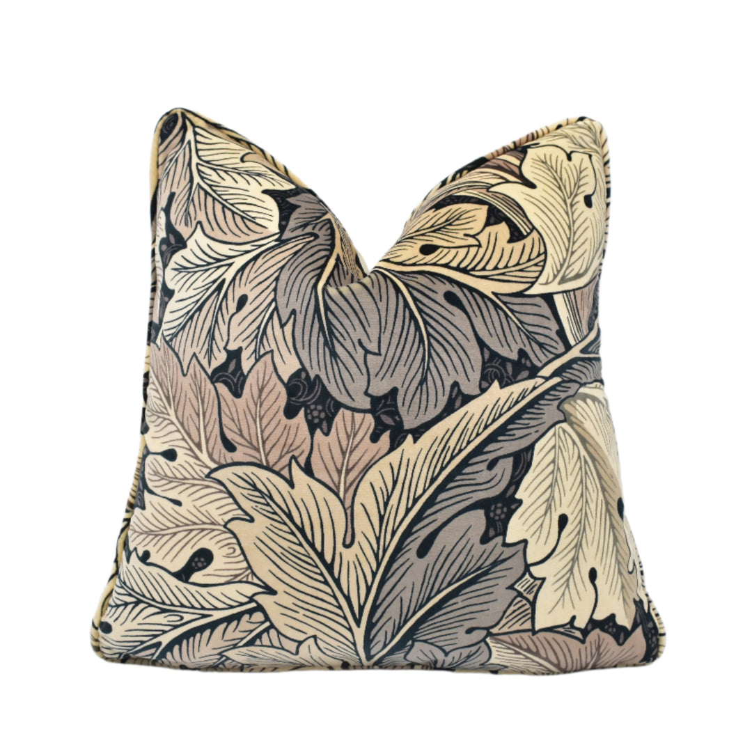 William Morris – Acanthus Velvet – Charcoal / Grey – Cushion Cover – Iconic Heritage Statement Floral