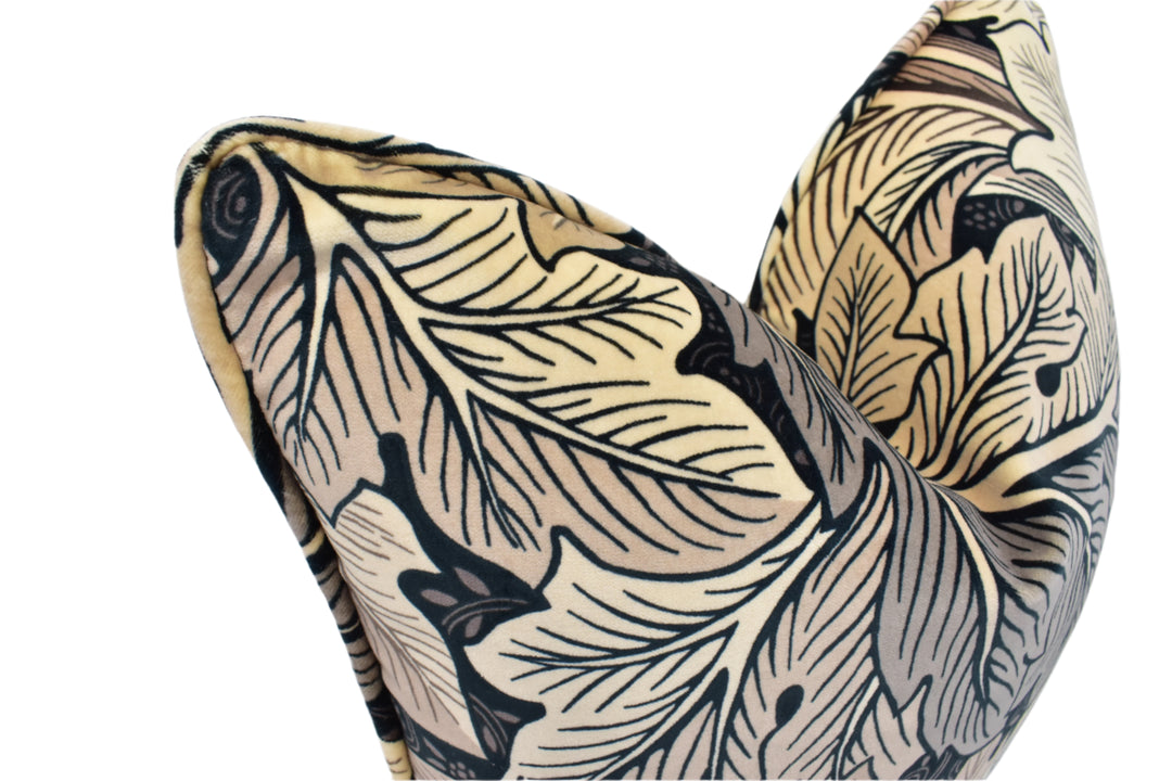 William Morris – Acanthus Velvet – Charcoal / Grey – Cushion Cover – Iconic Heritage Statement Floral