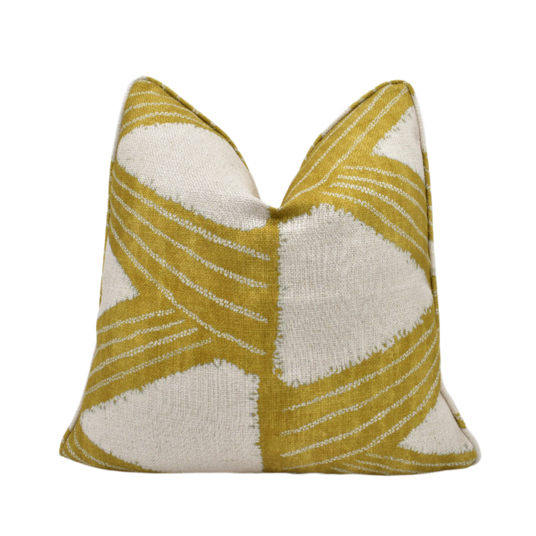 Zoffany – Kanoko – Gold – Cushion Cover – Artisan Linen Texture Japanese Shibori