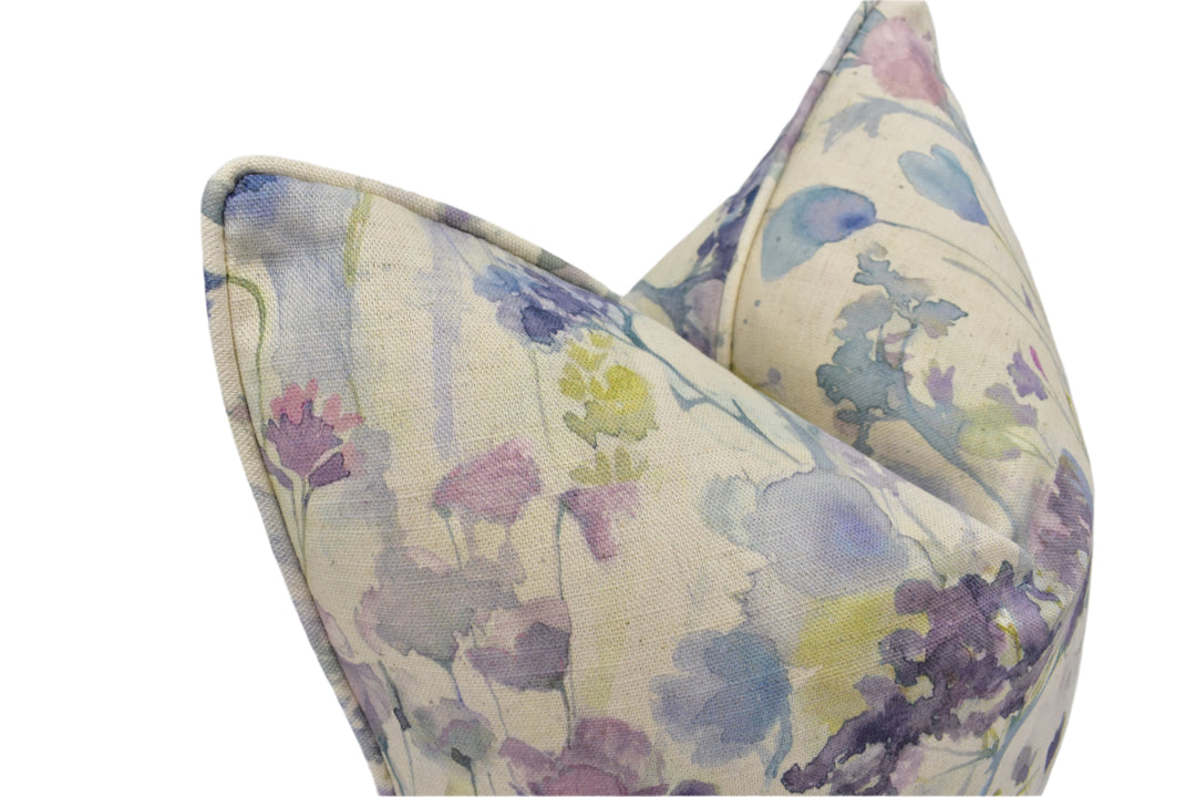 Voyage Maison – Ilinizas – Violet Natural – Cushion Cover – Meadow Floral Cotton Linen