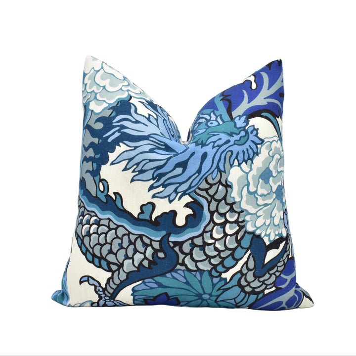 Schumacher – Chiang Mai Indoor Outdoor – China Blue – Cushion Cover – Chinoiserie Outdoor Pillow