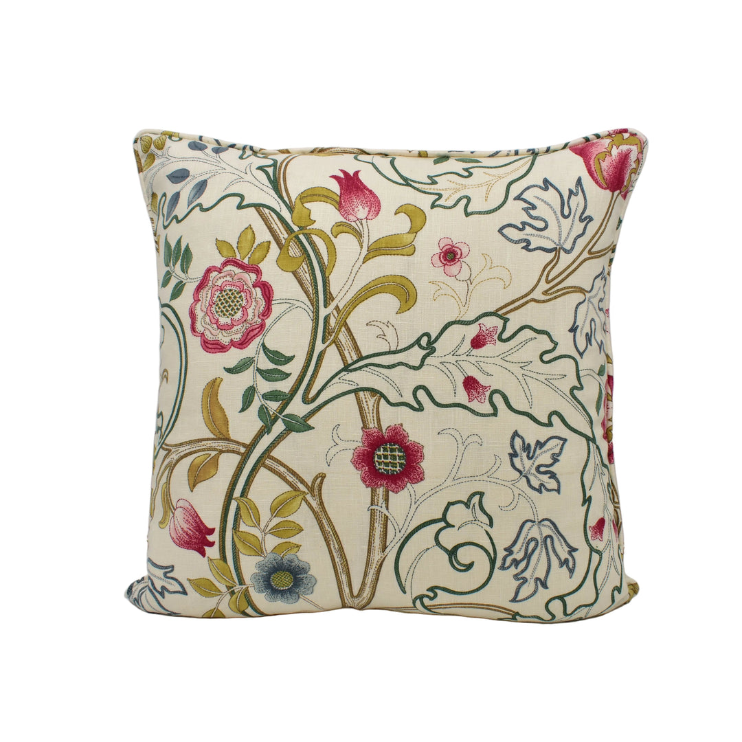 William Morris - Mary Isobel - Pink / Ivory - Handmade Classic Morris Floral