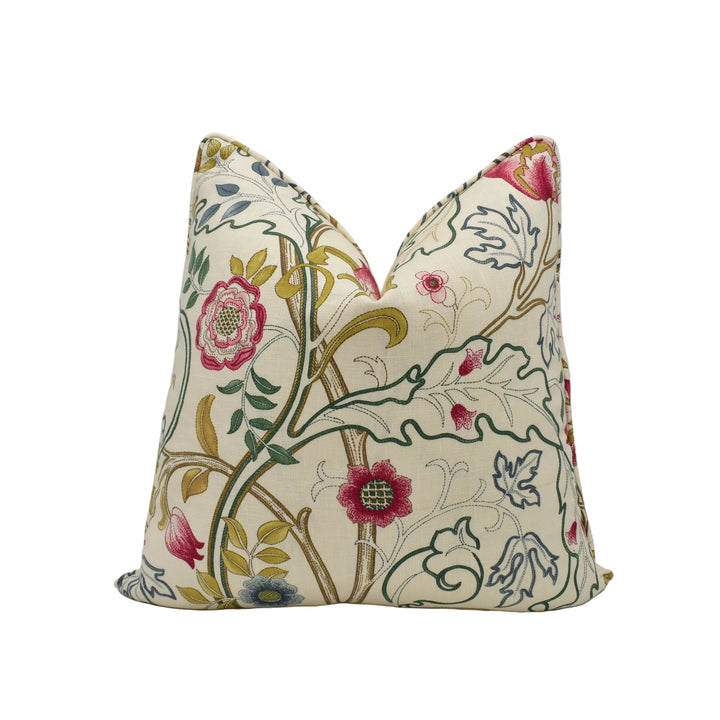 William Morris - Mary Isobel - Pink / Ivory - Handmade Classic Morris Floral