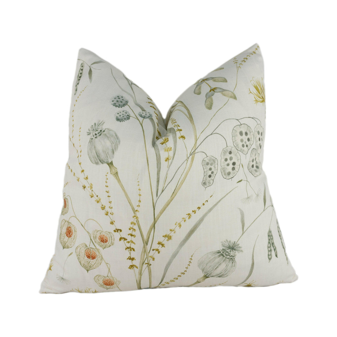 Sanderson - Summer Harvest - Silver / Corn - Stunning Designer Cushion Cover Home Décor Throw Pillow.