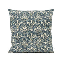 Thumbnail for William Morris - Morris Bellflowers - Indigo / Sage - Classic English Floral Designer Cushion Cover Home Décor Throw Pillow