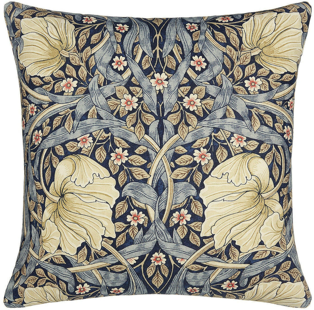 William Morris - Pimpernel Indigo / Hemp - Cushion Covers Throw Pillow Designer Home Decor.