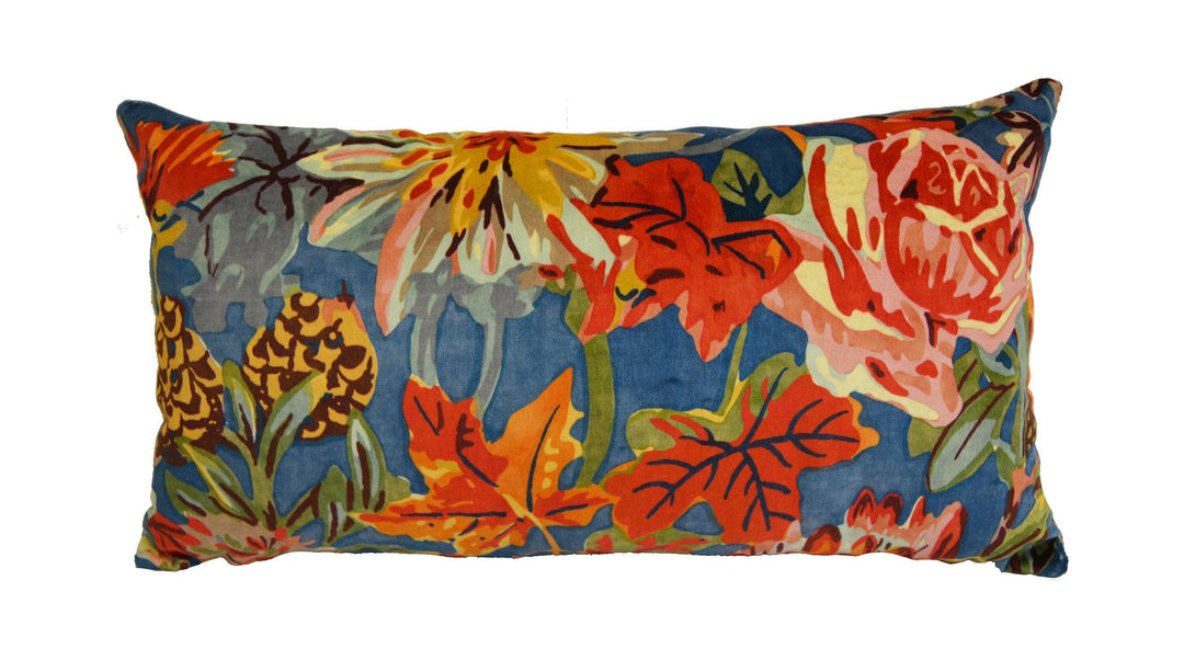 Stunning Designer Floral Velvet Cushion Cover - Handmade Throw Pillow - Luxury Home Decor.