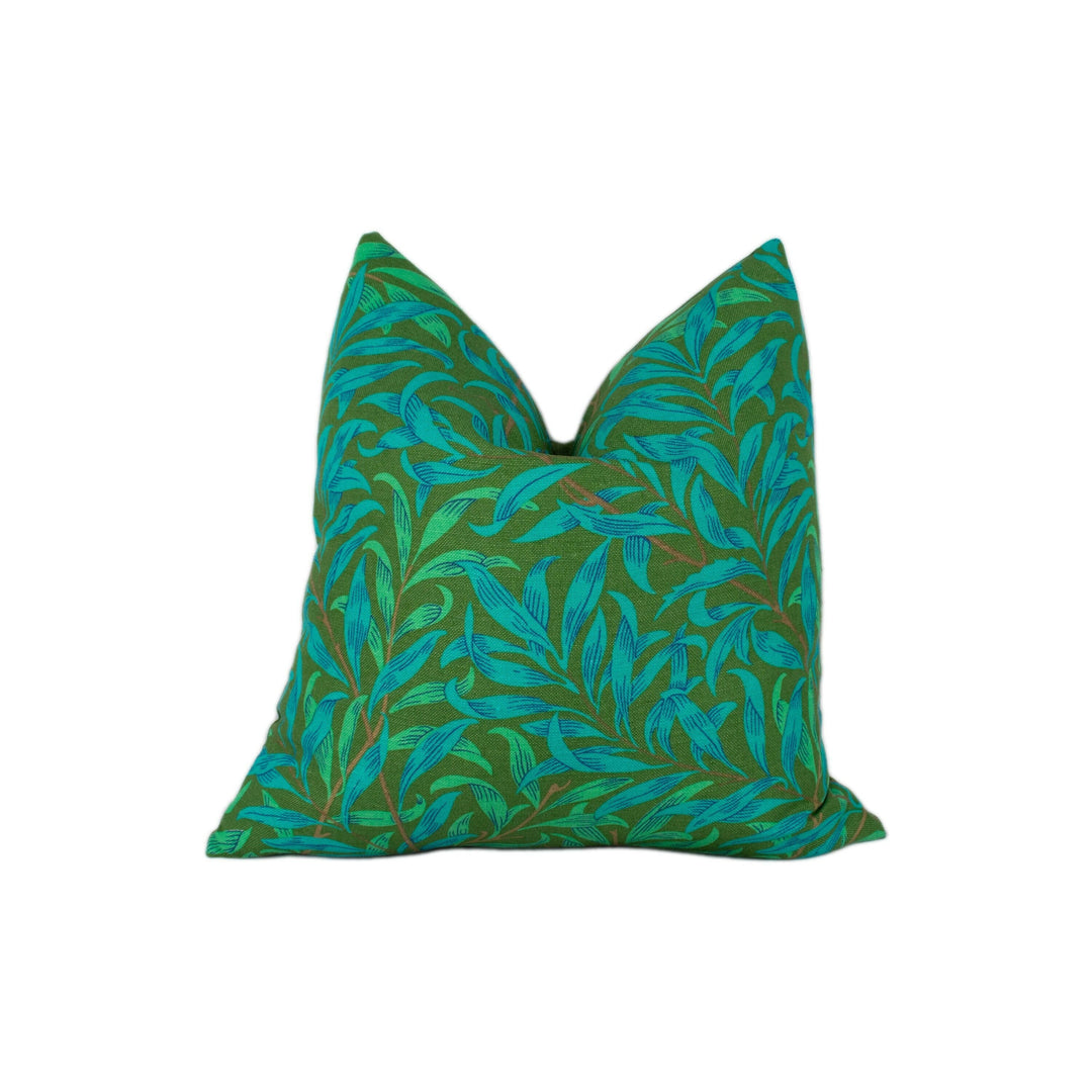 William Morris - Ben Pentreath - Willow Boughs - Olive / Turquoise - Cushion Cover Throw Pillow Designer Home Decor.