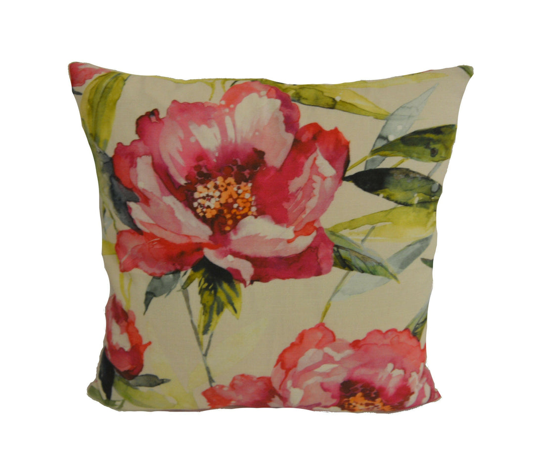 Voyage - Earnley - Peony - Beautiful Floral Bloom Cushion Cover - Handmade Throw Pillow Designer Home Decor - Scatter Cushion.