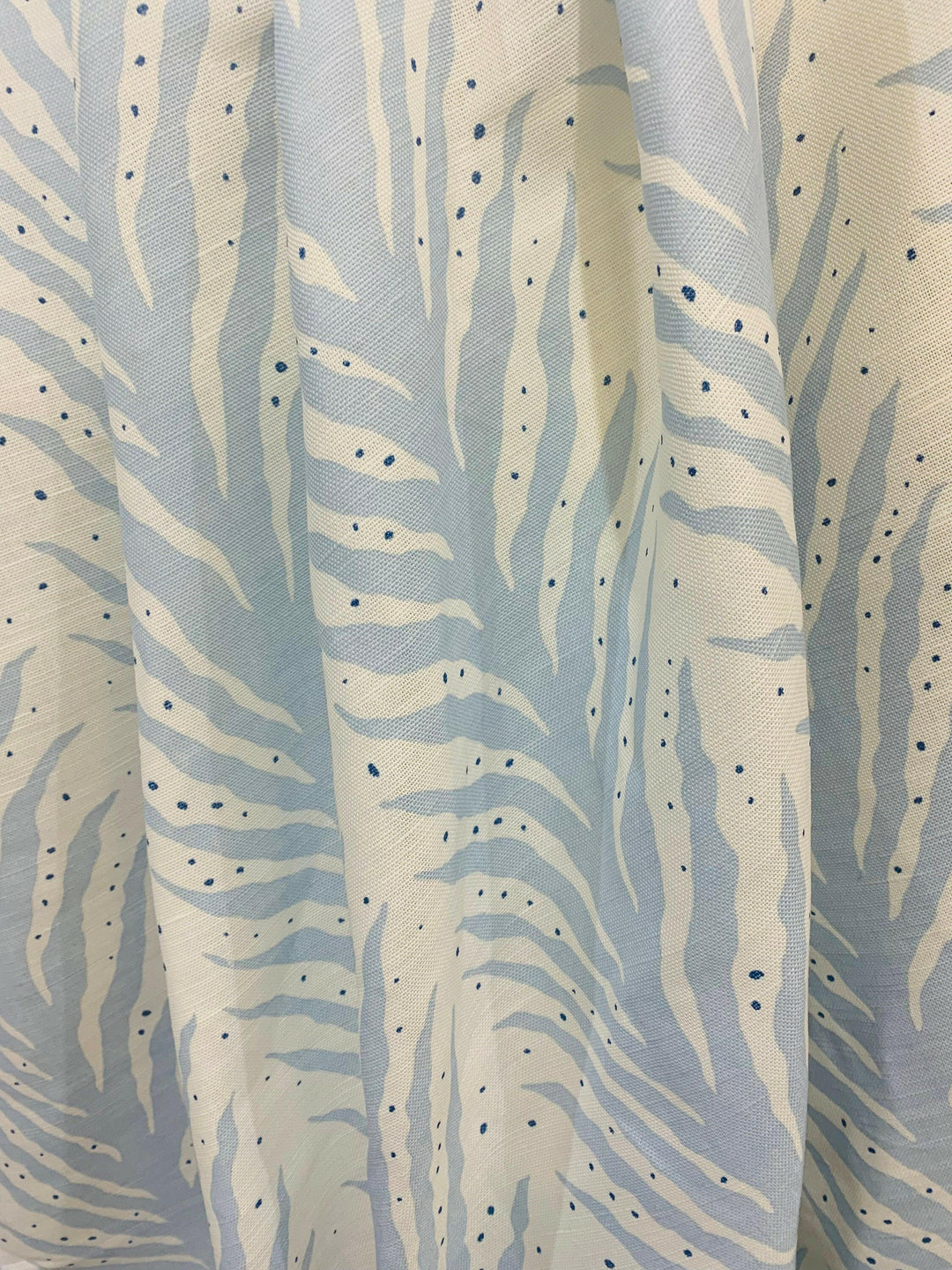 Schumacher Fabric -  Creeping Fern - Slumber Blue Made  to Measure Curtains.