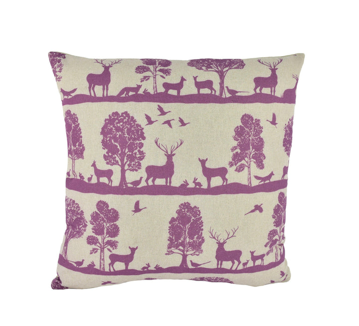 Voyage - Cairngorms - Berry - Wonderful Scottish Highland Fauna & Floral Cushion Cover - Handmade Throw Pillow Designer Home Decor.