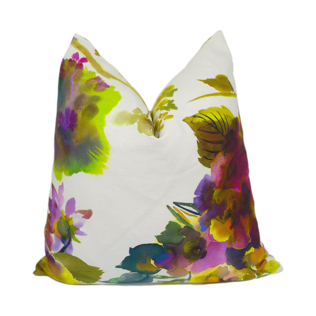 Designers Guild - Palace Flower Grande - Saffron - Painterly Watercolour Floral Cushion Cover - Handmade Throw Pillow - Designer Home Décor.