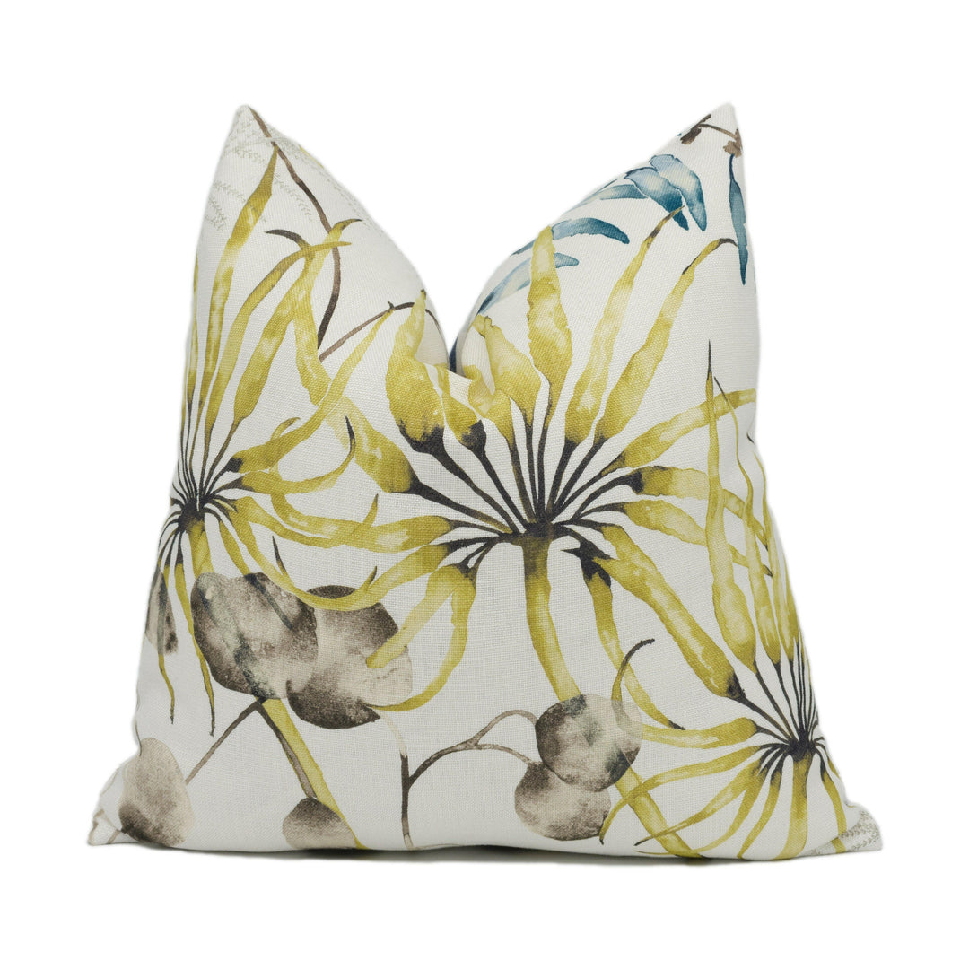Harlequin - Postelia - Lagoon / Linden - Whimsical Sea Flowers Cushion Cover - Handmade Throw Pillow - Designer Home Décor.