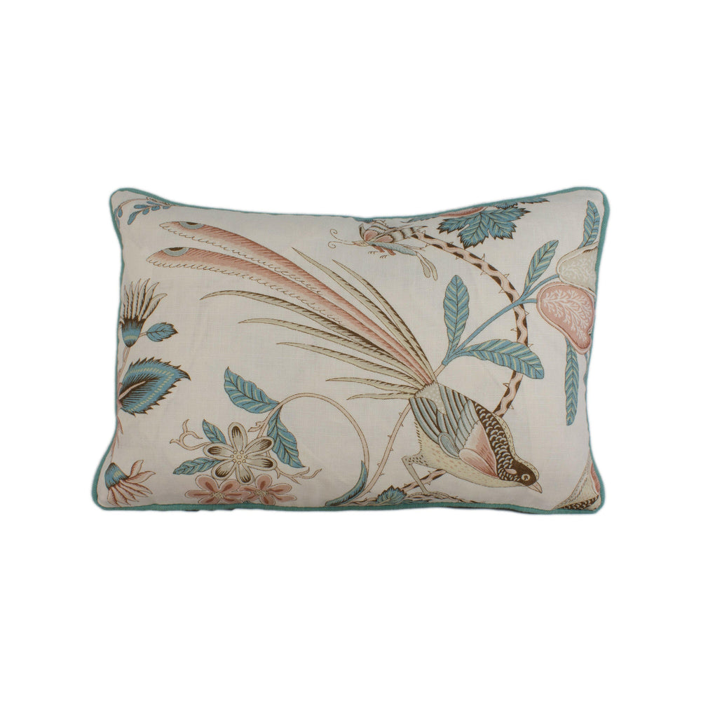 Schumacher - Campagne - Peacock & Rouge - Lush Lively French Floral Designer Cushion Cover - Handmade Throw Pillow - Designer Home Decor.
