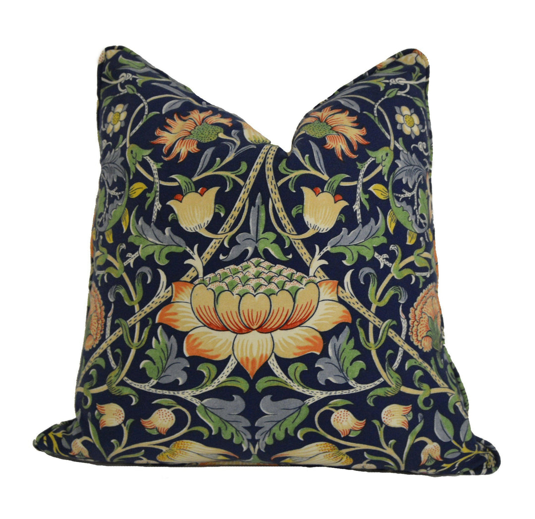William Morris - Lodden - Indigo / Mineral - Cushion Cover Throw Pillow Designer Home Decor.