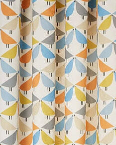 Scion Fabric - Lintu -  Satsuma/Sky/Pebblev  Made to Measure Curtains + buy by the metre.