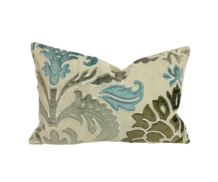 Manuel Canovas - Rosa - Glacier - Stunning High Quality Embroidered Designer Cushion Cover - Handmade Throw Pillow Home Decor.