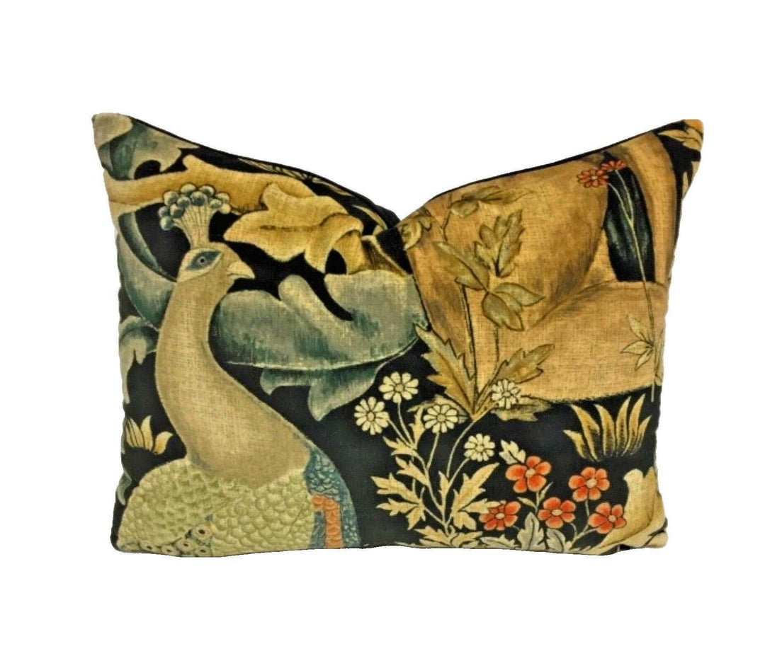 William Morris - Forest Velvet - Charcoal - Cushion Cover Throw Pillow Designer Homer Decor.