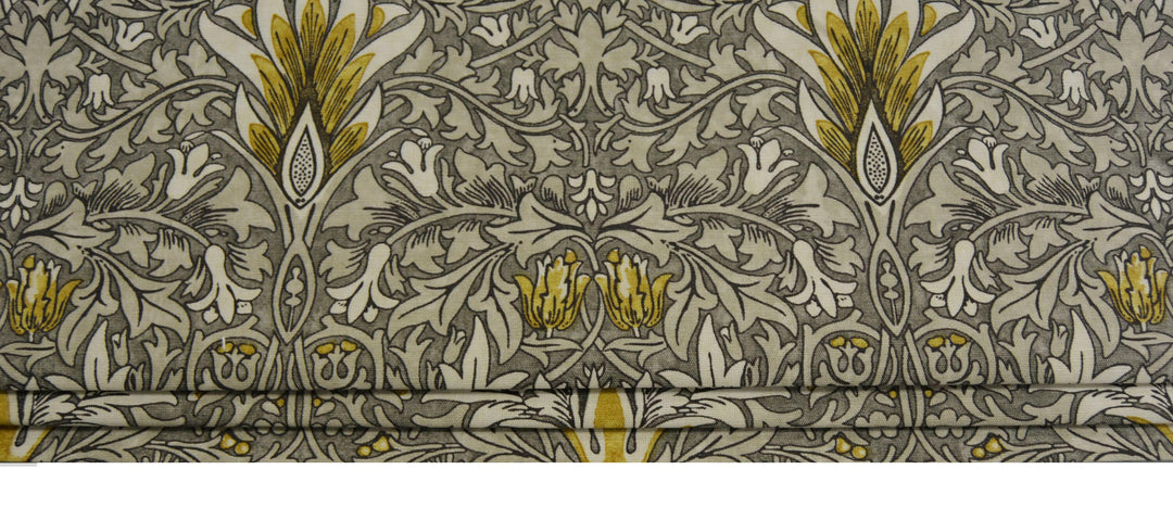William Morris - Snakeshead - Pewter / Gold  - Made To Measure Professionally Made Roman Blind.