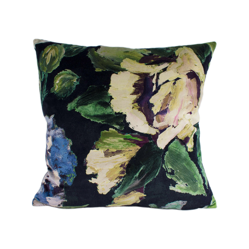 Designers Guild - Bloomsbury Rose - Indigo - Sumptuous Velvet Cushion Cover Home Decor Throw Pillow.
